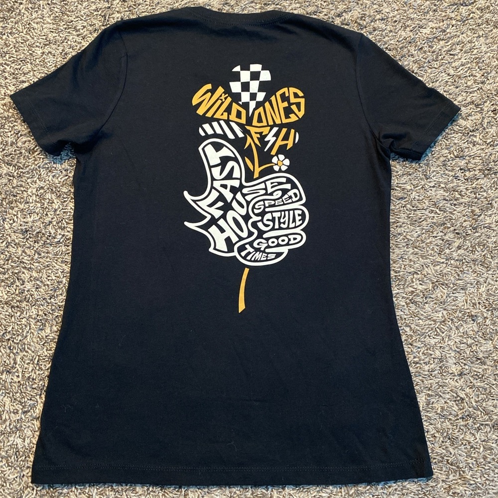 Fasthouse T-Shirt Women Small‎ Black Wild Ones FH Speed Style Graphic Tee NWT